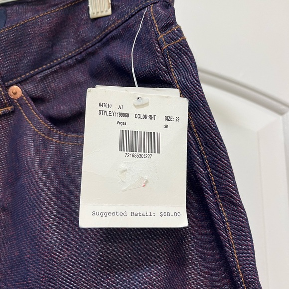 NWT Guess Metallic Plum High Rise Jeans - Picture 7 of 8